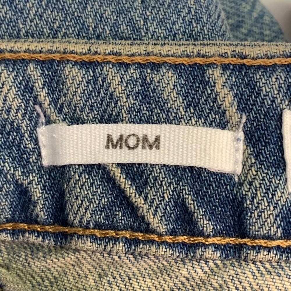 Mango Women's Mom High Waisted Tapered Cotton Stretch Denim Jeans Size 16 NWT - Picture 10 of 15